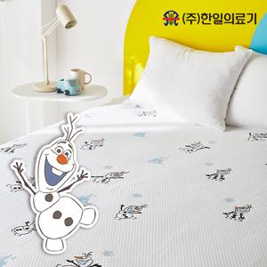 유아용 인증 안심 원단) 프리미엄 디즈니 냉감패드 쿨매트 겨울왕국 올라프 친환경 오코텍스 인증