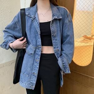 여자 봄 가을 청 자켓 꾸안꾸 루즈핏 오버핏 긴팔 간절기 데님 아우터