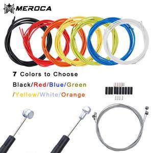 MEROCA 산악 자전거 브레이크 및 변속 케이블 키트, 도로 자전거 BMX  브레이크 케이블, 2m, 2.5m