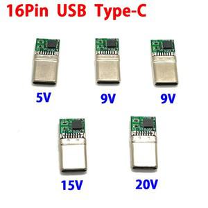 1PCS USB Type C PD/QC 수 플러그 디코이 보드 고속 충전 9V 12V 모듈 3.0 트리거 케이블 커넥터