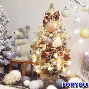 ForU980 카라멜라떼 스노우 미니 트리 장식볼 크리스마스트리 크리스마스전구