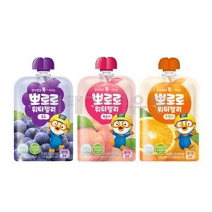 뽀로로 워터젤리 포도 복숭아 오렌지 120ml 10개