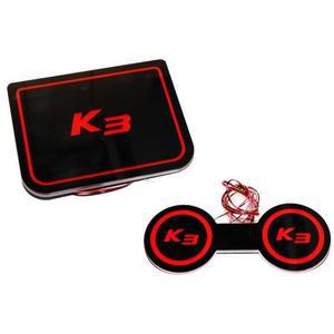 K3 컵홀더 LED 받침 패드 실내 튜닝 플래이트 캔음료 인테리어 캔 수납 멋있는 차량 유니크한 자동차