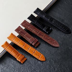 고급 남자 여자 소가죽 시계줄 밴드 18-22mm