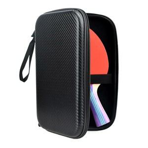 라켓 핸드백, 주슈펀 패들 보관 사각 가방 하드 케이스 지퍼 검정 방수 탁구 27*18*5CM,