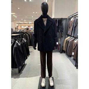 [NS홈쇼핑]F/W  킨록 네이비 캐시미어 더블 와이드라펠 오버핏 피코트 GGIO17..