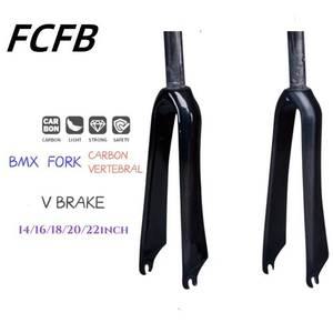 접이식 BMX 자전거 프론트 포크 부품 섬유 V 브레이크 14 16 18 20 22 차축 폭 74mm 100mm