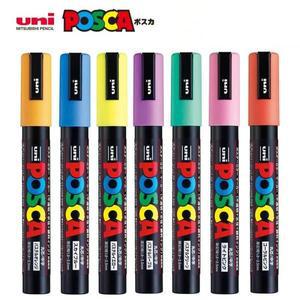 Uni Posca PC-1M 3M 5M 마커 펜, 아크릴 페인트 펜 풀 컬러 아트 용품 문구 그림 낙서