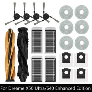 Dreame X50 /S40 Enhanced Edition 로봇 진공 청소기 액세서리 메인 롤러 사이드 브러시 Hepa 필터 걸레 먼지 봉투 부품