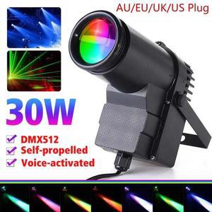 미니 RGBW LED 핀스팟 조명 무대 DJ 파티 KTV 미러볼 핀 스포트라이트 컬러풀 디스코 빔 DMX512 30W