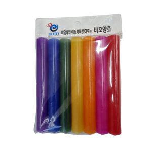 양초 칠색초 캔들 밀랍 제사 기둥 밀대 감성 기도