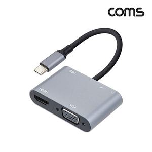 C타입 PD충전 유선 미러링 HDMI VGA Audio 멀티 컨버터
