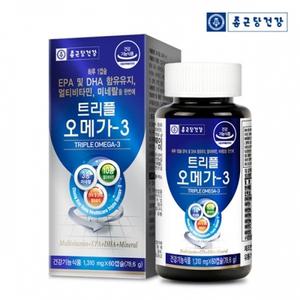 종근당건강 트리플 오메가3 몸신 1350mg x 60캡슐, 2통 4개월분