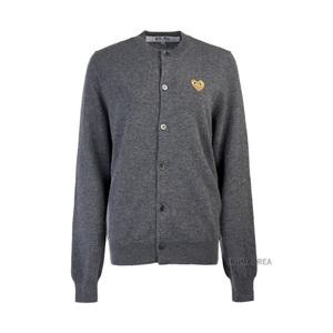 [롯데백화점]꼼데가르송 FW24 공용 하트 와펜 가디건 AX N049 051 3 GREY