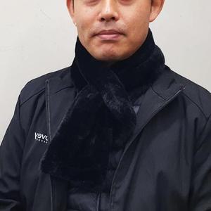 [KGPQZE61_4B]블랙 머플러 미니목도리 페이크퍼 목도리