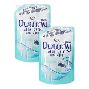 2P 세탁 1.4L 액체 건조 O 다우니 빨래 실내 세제