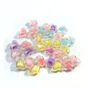아크릴 레인보우 이중하트 구슬 20mm 70g JS 약28개입 (WFFM8E8)