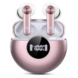 BUABMEQ 무선 이어버드 블루투스 5.3 헤드폰 충전 케이스 포함 HiFi 스테레오 이어폰79 557817