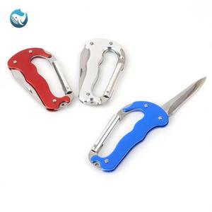 경량 캠핑용 카라비너 미니 캠핑 폴딩 접이식 다용도 안전 휴대용 소형 carabiner 비너 칼날 칼 나이프