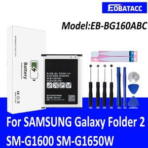 100% 대용량 배터리 EB-BG160ABC, 삼성 갤럭시 폴더 2 SM-G1600 G160N G1650W 1950mAh
