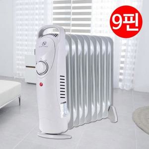 핌핀 9핀 전기 라디에이터 PPH-109M 이동형 욕실 난로 화장실 히터 난방 가정용 사무실
