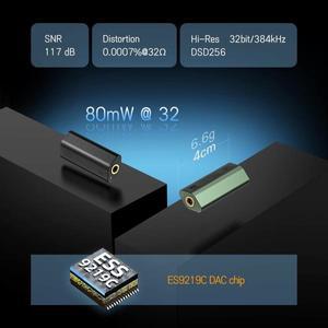 SHANLING UA1s USB DAC ES9219C 칩 C 타입35mm 고해상도 오디오 케이블 미니 소형 헤드폰 앰프 PCM384 DSD2