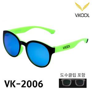 브이쿨 VK-2006 블랙 형광 선글라스 도수클립 포함