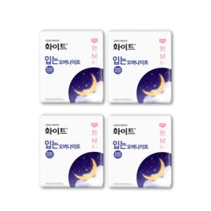화이트 입는 오버나이트 중형 8매 x 4팩