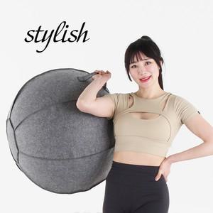 펠트 패브릭 짐볼 65CM 밸런스볼 바른자세유지 보수볼 필라테스 스트레칭 홈