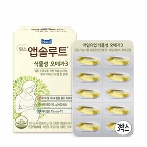임산부 오메가3 식물성 오메가쓰리 미세조류 추출 EPA DHA 오일 기름 60캡슐 x 3개