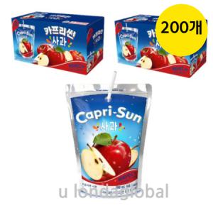 카프리썬 아침대용 과일 사과 주스 음료 200ml 200개