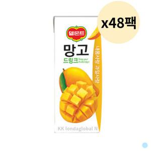 델몬트 드링크 망고 주스 소풍 행사 간식 190ml 48팩