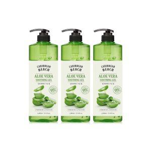 캐리비안비치 대용량 알로에 수딩젤 1000ml 3개 / 수분크림 알로에베라 알로에베라젤