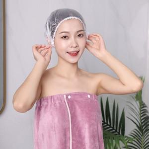 엘엠이 일회용 비닐 샤워캡 위생 모자 헤어캡 100매캡 비닐캡 위생모 투명 염색