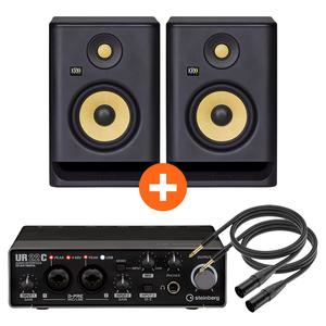 스테인버그 UR22C x KRK ROKIT 5 G4 블랙 스피커 패키지