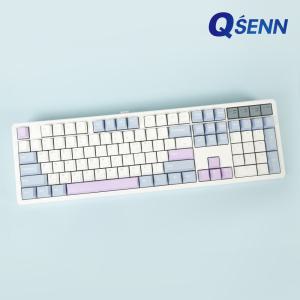 QSENN Q104 PBT 유무선 기계식 키보드 블루퍼플 퍼플축V1