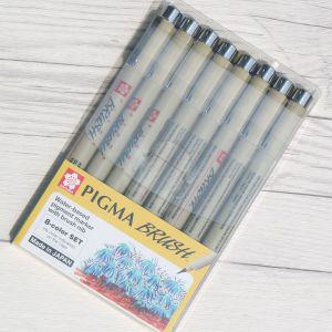 사쿠라 피그마 마이크론 1.0mm 붓펜 BRUSH 8색세트 SAKURA 문구반점 드로잉펜 일러스트펜 캘리그라피펜