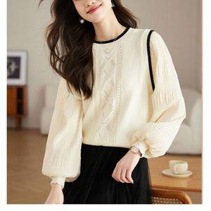 피콜로 여성여친 셔츠 무지데님 라운드넥 니트티 봄가을 투피스 스웨터 KKE1