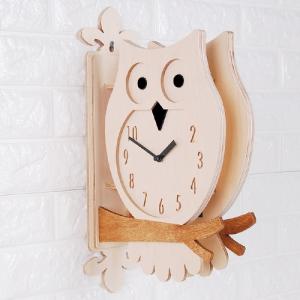 Owl Double Clock(W)/인테리어/부엉이/벽시계/시계/벽/벽면/가정/아이방/데코/꾸밈용/인테리어용/장식용