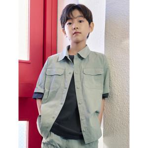 [롯데백화점]탑텐키즈 남아) 화섬 포켓 반팔 셔츠_MKF2WC1212LKH