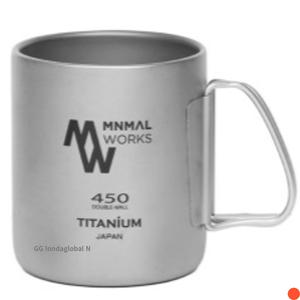 미니멀웍스 캠핑 보온 보냉 티타늄 더블 머그 컵 450ml