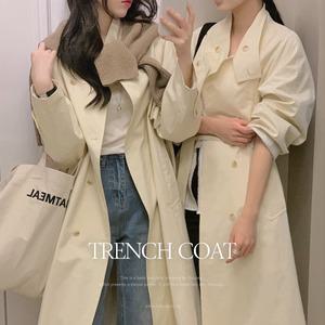 핫핑 [하이퀄리티/코디만능템][MADE] 시온즈 하이넥 더블 롱 트렌치코트