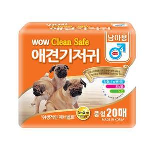 통기성좋은 수컷기저귀 M 20매 노견용 강아지생리대