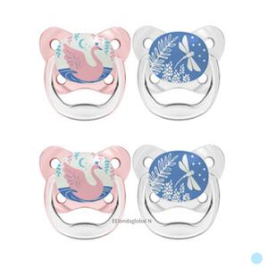 닥터브라운 야광 노리개 젖꼭지 쪽쪽이 핑크 1단계 4P