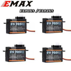EMAX 디지털 서보 모터 플라스틱 기어, 3D F3P 비행기용 토크 0.8kg, ES9051, ES9251, 4.3g 2.5G
