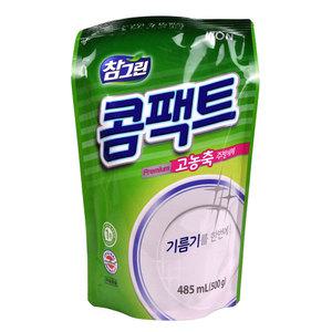 참그린 콤팩트 고농축 주방세제(리필, 485mL, 500g) 잔여물없는설거지 1종주방세제