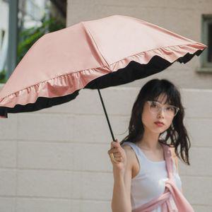 Wpc.양산 프릴 돔형 암막 자외선차단 3단양산 801-13217-102