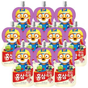 팔도 뽀로로 홍삼쏙쏙 포도 블루베리 100ml x 10개 / 음료수 어린이음료