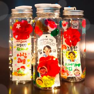 카네이션 메시지 보틀 조명등 와이어전구 어버이날 스승의날 감사