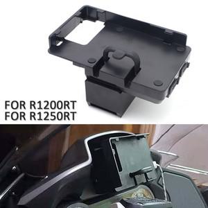 블랙 BMW R1200RT 14-20 R1250RT 18-21 네비게이션 브래킷 GPS 네비게이터 USB 충전기 전화 네비게이션 홀